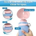 thumbnail image 3 of blue Botella de agua para perros, dispensador de agua portátil para perros con tazón plegable para beber para caminar, 3 of 4