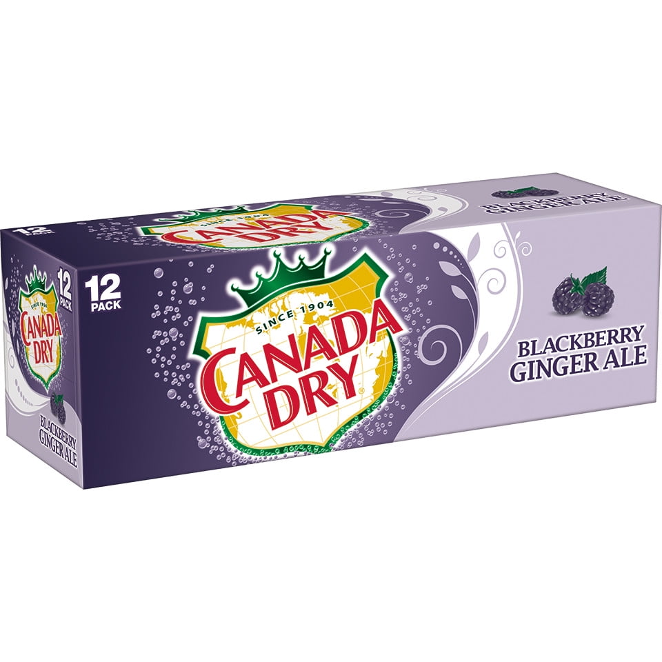 1x 12oz 12pk Canada Dry BLACKBERRY Ginger Ale Cans 