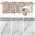 thumbnail image 4 of Curtain Valance for Windows, Spring Watercolor Wildflowers Kitchen Valances Rod Pocket Short Curtains, Farm Floral Art Window Valance for Bedroom Bathroom Living room 42x18in, 4 of 9