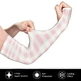 thumbnail image 3 of Bingfone Farmers Gardening Sleeves Sun Protection Arm Cooling Sleeves for Women Men with Thumb Hole - Pink Checkboard, 3 of 8