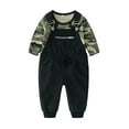 thumbnail image 2 of Bagilaanoe 2Pcs Toddler Baby Boys Overalls Set Camouflage Long Sleeve Sweatshirt Tops + Suspender Pants 12M 18M 24M 3T 4T 5T Kids Casual Clothes, 2 of 9