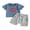 Blue-All AMERICAN BOY, variant on Toddler Baby Boy Summer Clothes Little Dude Letter Short Sleeve T-Shirt Top Soild Color Shorts Outfit 2Pcs Set