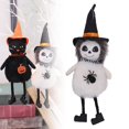 thumbnail image 2 of BNNG Black Cat Plush, 7.5 Inch Black Cat Stuffed Animals with Witch Hat, Cute Black Cat Plushie Doll, Soft Stuffed Cat Plush Hanging Ornaments for Birthday Christmas Tree Party Favor Decoration, 2 of 9