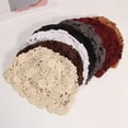 thumbnail image 3 of YooGuoGuo Soft Crochet Beanie Hat for Women Ladies Girls Solid Color Beige Knitted Cutout Slouchy Skull Cap, 3 of 5