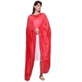 thumbnail image 2 of eloria Women's Neck Wrap Designer Embroidered Poly Chiffon Mirror Work Dupatta Indian Long Stole, 2 of 5