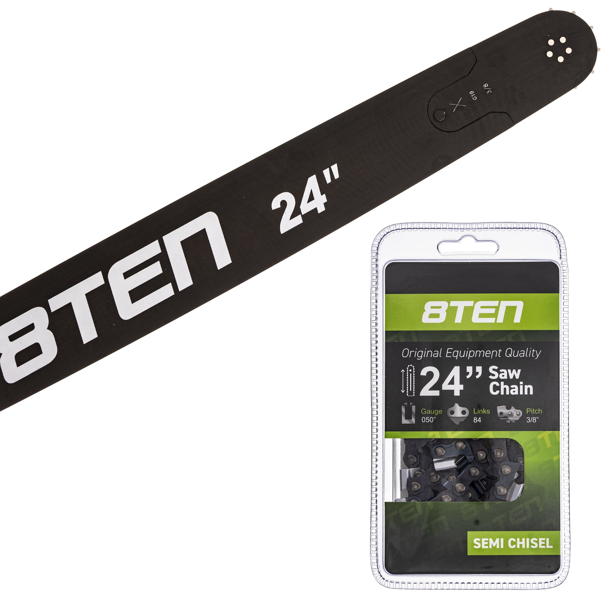8TEN Chainsaw Bar and Chain 24 inch .050 .375 84DL for Stihl MS 290