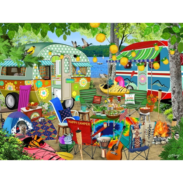 Rompecabezas Ceaco Tracy Flickinger Gone Camping 500 piezas