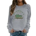 thumbnail image 1 of Christmas Sweatshirts for Women Ladies Fashion Leisure Round Collar Raglan Sleeve Letters Printing Printing Without Cap Pullovers, 1 of 4
