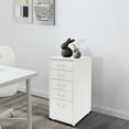 thumbnail image 5 of Miumaeov 5-Drawer Metal Storage Cabinet Movable File Cabinet with Wheels for Living Room Office Study  16" D x 11" W x 27" H, 5 of 12