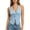 Sky Blue, variant on Women Slim Fit Backless Halter Neck Short Top with Tie String Hollow Out Cami