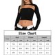 thumbnail image 2 of 2 unids/set Crop Top Casual Y2K Mujeres Camisetas Suave Simple para Fiesta (Negro S) FLhrweasw Para estrenar, 2 of 2