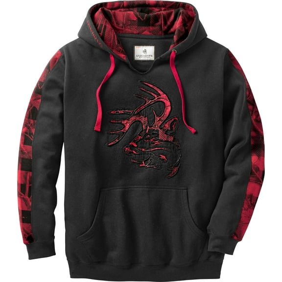 Legendary Whitetails Men's Camo Plaid Outfitter Hoodie Pullover Long Sleeve Sweatshirt