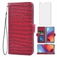 thumbnail image 1 of Étui de Téléphone Mobile pour LG G6, Étui en Cuir pour LG G6, Étui à Rabat, Rouge, 1 of 7