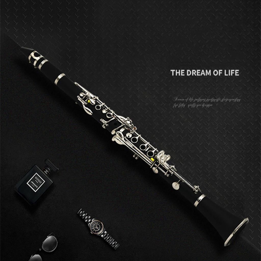 Yihuala Black Clarinet, 17 Keys Clarinet, B-Flat Clarinet For Beginner with Box, Professional Black Clarinet