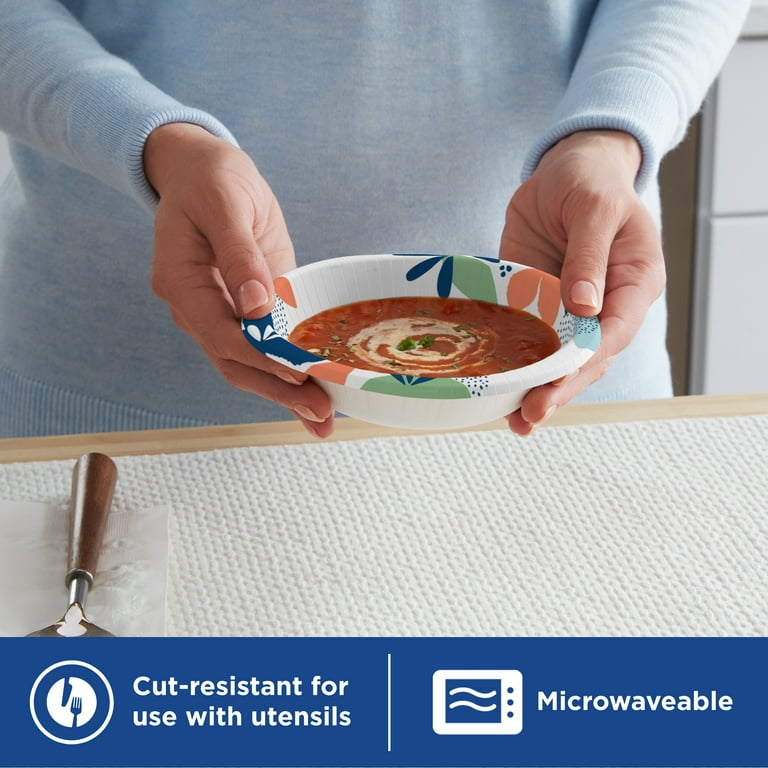 Dixie Disposable Paper Bowls, 10 oz, Multicolor, 70 Count photo 5