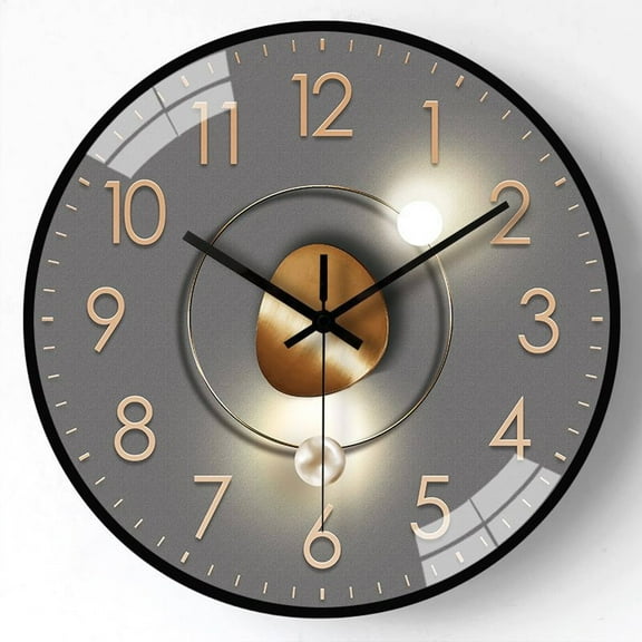 DESIGNICE Wall Clock,Artistic Geometric Design Kitchen Clock,Multi-Room Versatility Large Wall Clock,Style9