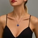 thumbnail image 3 of Crystal Gemstone Collar en forma de corazón con un temperamento clásico El corazón del océano collar, 3 of 6