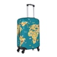 thumbnail image 3 of Kll World Map With Landmarks Luggage Cover Suitcase Cover Suitcase Protector (Luggage not included)-Large, 3 of 8