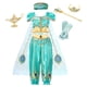 thumbnail image 1 of Disfraz de princesa Jasmine de Disney para niñas, vestido para fiesta de Halloween, Carnaval, Cosplay, lámpara Agic de Aladino, conjunto de ropa para niños, Outfits7-8T Gao Jinjia LED, 1 of 2