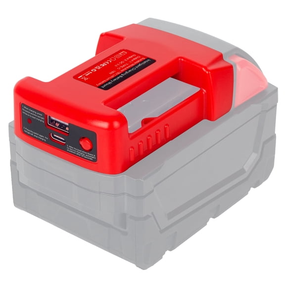 1 Pack Charger Adapter Compatible for Milwaukee 18V Battery, Adapter with Type-C/USB-C Output Ports with Charging Function, Outdoor Indoor Work(NO Battery)
