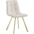 thumbnail image 3 of Meridian Furniture Annie Cream Velvet Dining Chair (Set of 2), 3 of 5