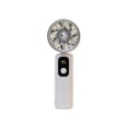 thumbnail image 2 of Weloille Foldable Handheld Fan 1 Pack with Power Cord, Digital Display USB Rechargeable Cooling Fan, 5 Speed Adjustable Low Noise Desktop Fan for Office Home Outdoor Travel Use, 2 of 6