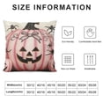 thumbnail image 5 of YINGXI AnyDesign Halloween Throw Pillow Covers Pink Ghost Pumpkin Cushion Case Trick or Treat Happy Halloween Pillow Case Spooky Farmhouse Decor for Home Couch Sofa 18x18in, 5 of 5