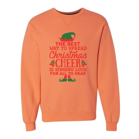 Unisex Soft Sweatshirt ”The Best Way To Spread....” Extra Soft Sweater X-Large, (Best Way To Cut An Orange)
