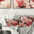 thumbnail image 3 of Designart "Graceful Blossoming of Pink and White Poppies" Floral Printed Throw Pillow, 3 of 5