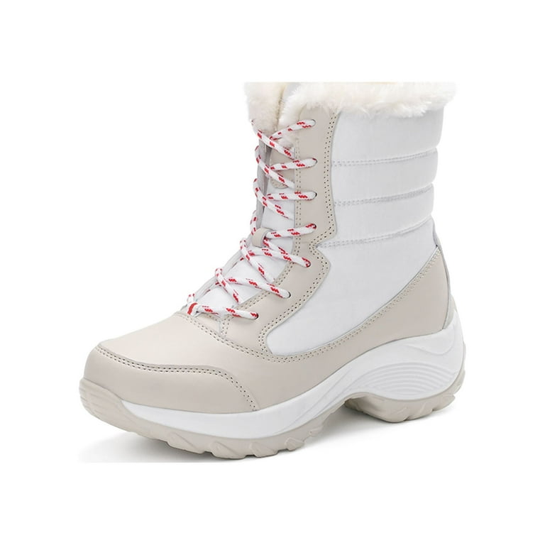 Wazshop Women's Winter Boots Waterproof Snow Boots Mid Calf