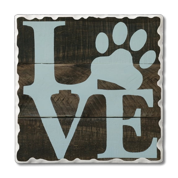 Thirstystone Love Paw Single Tumbled Tile Coaster Create Your Own Set