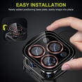 thumbnail image 5 of for iPhone 14 Pro/iPhone 14 Pro Max Camera Lens Protector,[Night Shooting Mode] HD Tempered Metal Glass Camera Screen Protector Cover Film Accessories,Red, 5 of 5