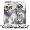thumbnail image 5 of Replacement Part for Fisher-Price Little People Princess Jasmine & Friends Buddy Pack - DFP65 ~ Replacement Jasmine Figure in Purple Dress and Holding White Bird, 5 of 6
