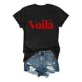 thumbnail image 4 of TSADFHJI Hauts de Noël Élégants pour Femmes avec Bling T-Shirt à Manches Courtes Col Rond Imprimé Lettre Mode Décontractée TG Noir, 4 of 4