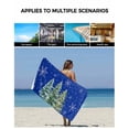 thumbnail image 6 of Blue Christmas Tree Bath Towels for Bathroom Set,Luxury Microfiber Towels Gifts for Women,Quick Dry Beach Kitchen Hand Hair Face Towel and Dish Washcloth,Xmas Trees Snowflake Winter Yoga Towels+Set, 6 of 7