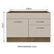 thumbnail image 2 of Mueble de Cocina Para Tarja MADESA 1 Puerta y 2 Cajones Marrón/Crema, 2 of 5