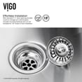 thumbnail image 4 of Vigo VG15055 30"x10" Undermount Kitchen Sink Faucet Colander Grid Dispenser, 4 of 12