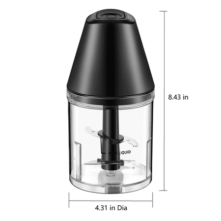 Mainstays 3 Cup Electric Food Chopper, Black, Plastic