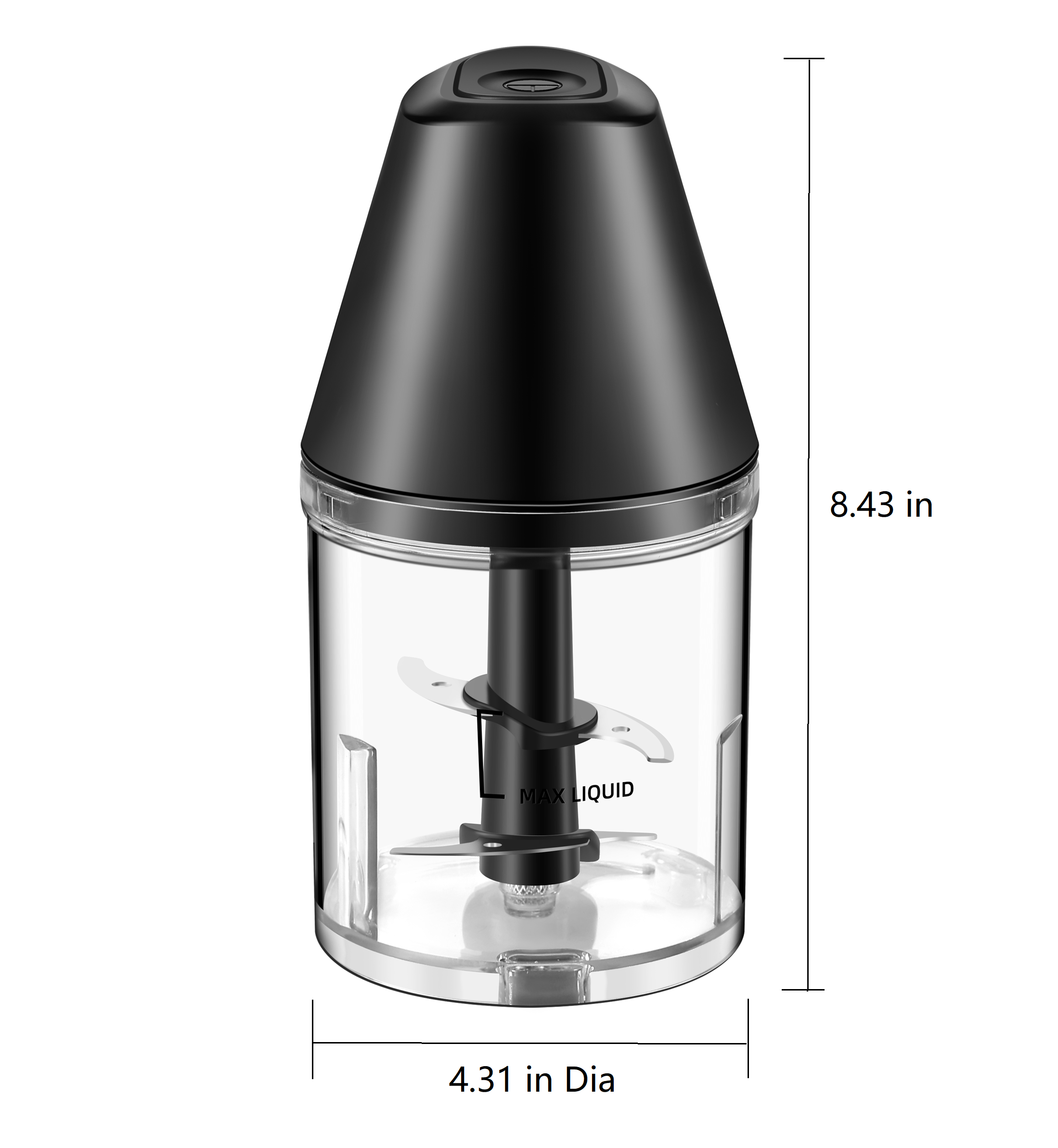 Mainstays 3-Cup Electric Food Chopper, Black photo 5