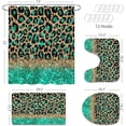 thumbnail image 6 of 4 Pcs Leopard Print Shower Curtain Set with Non-Slip Rugs, Toilet Lid Cover and Bath Mat, Black Gold Glitter Bling Bathroom Decor Set with Shower Curtain and Rugs and Accessories, 6 of 6