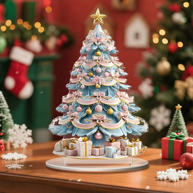 RKSTN Arbre de Noël en Acrylique Standee Décorations de Maison