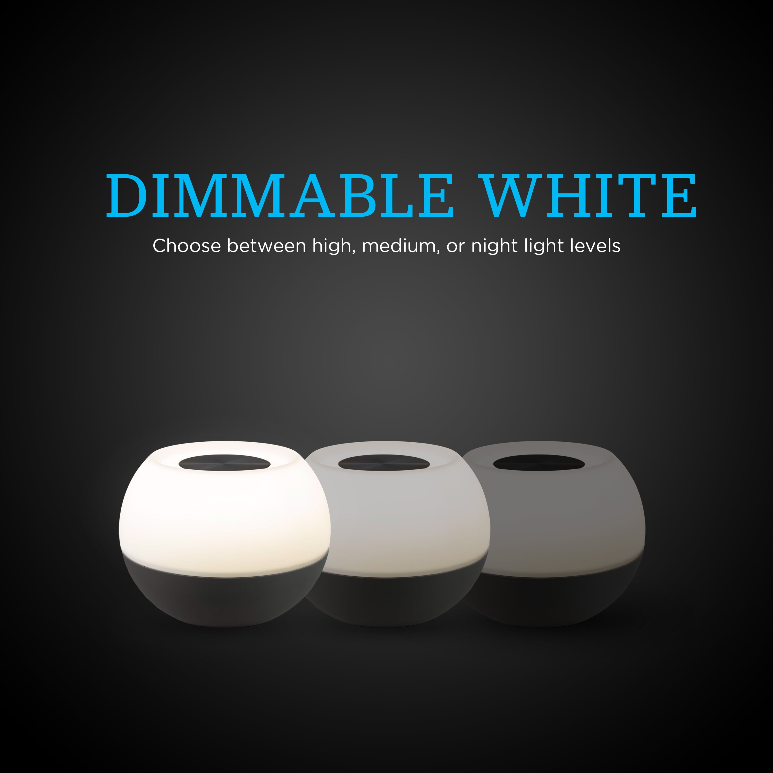 Enbrighten Color Changing LED-Bulb Tabletop Night Light, Gray, Dimmable