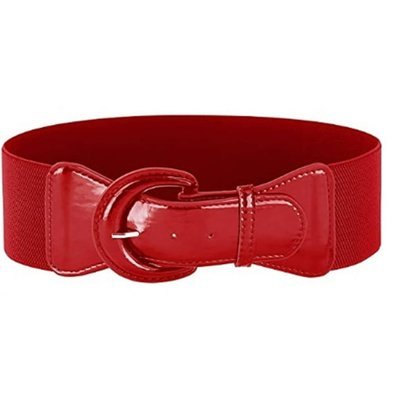 AUQ Womens Belts,Imitation Leather Cowboy Belts for Women,Womens Belts for Jeans,Red,24In