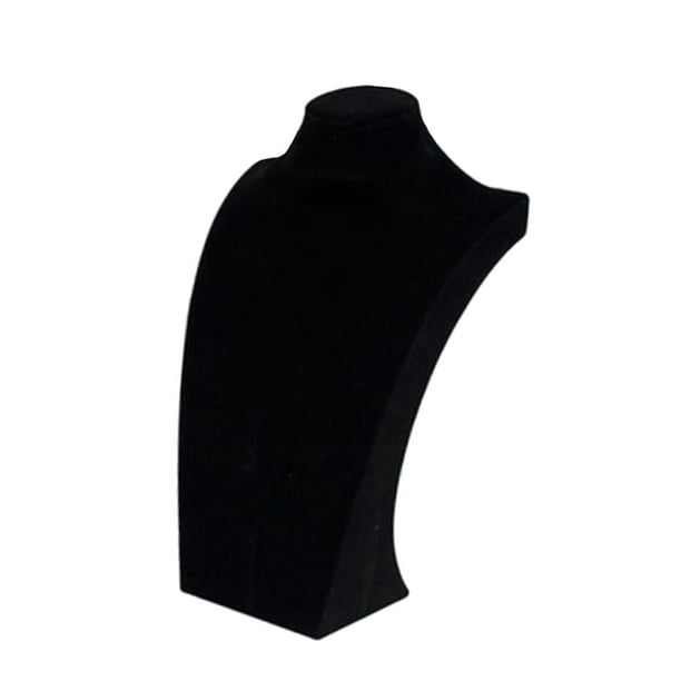 Elegante maniquí de terciopelo para exhibir collares. 29x17x9.5cm