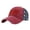 Red, variant on American Flag Embroidered Women's Ponytail Trucker Hat, Distressed Baseball Cap With Mesh Back, Adjustable Velcro Breathable Patriotic Cap For Daily Wear, Summer Activities Red