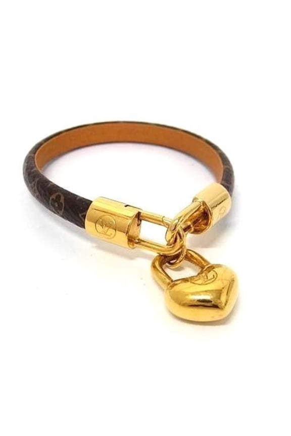 Pre-Owned LOUIS VUITTON Louis Vuitton Bracelet Braslet Crazy in Rock M6451 Brown Gold Monogram...