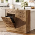 thumbnail image 7 of Tribesigns 13 Gallons Tilt Out Trash Can, Hidden Garbage Can Cabinet with Drawer for Kitchen Living Room, Rustic Brown, 7 of 7