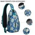 thumbnail image 2 of Crossbody Sling Backpack for Women Men Turtles Peninsula Pattern Shoulder Sling Crossbody Casual Chest Bag for Travel Sports Running Hiking, 2 of 6