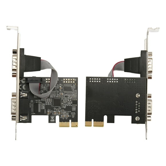 PCIE Serial DB9 Port Card, 2 Port PCIe RS232 Serial Host Controller Card Multi System Support PCB Widely   for Windows for POS System
