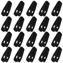 LOLIPPYY 20Pcs Pants Clips for Hangers with Non-slip and Windproof Design Black Plastic